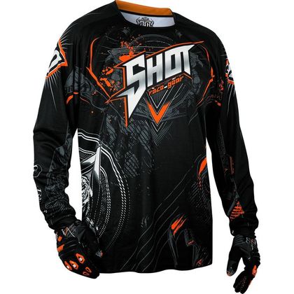 Maillot cross Shot CONTACT LORD NOIR ORANGE 