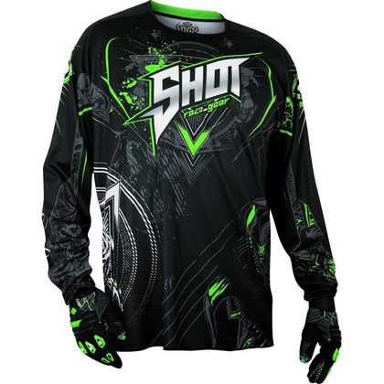 Maillot cross Shot CONTACT LORD NOIR VERT 