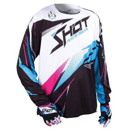 Camiseta de motocross Shot CONTACT MAGNETIC ML 2015 PINK BLUE  Ref : SO0670 