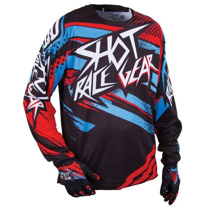 Camiseta de motocross Shot CONTACT RAID ML 2015 RED BLUE 