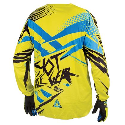 Camiseta de motocross Shot CONTACT RAID ML  YELLOW BLUE 2015