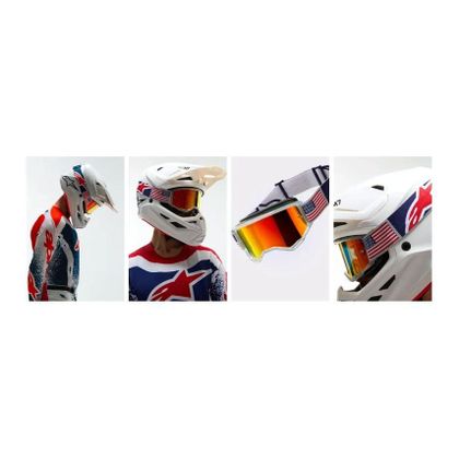 Masque cross Alpinestars VISION 5 EDITION LIMITEE Fiftyfold 2026 - Bleu / Rouge