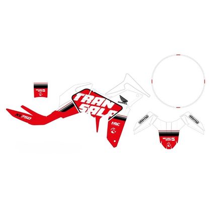 RiderUnik MART Dekorationssatz - Rot / Weiß