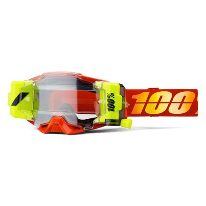 Gafas de motocross 100% ARMEGA FORECAST NUKETOWN - INCOLORE 2023 - Rojo / Naranja