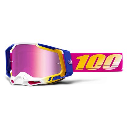 Gafas de motocross 100% RACECRAFT 2 - MISSION - IRIDIUM PINK 2023 - Rosa / Amarillo