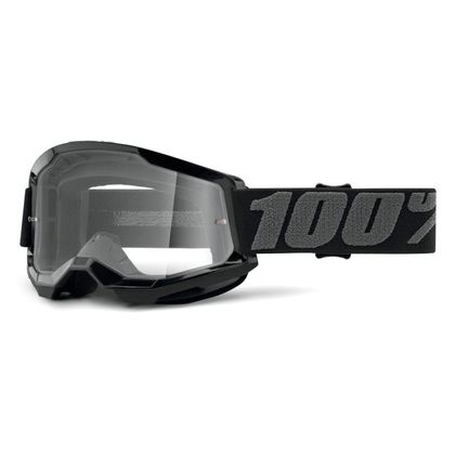 Gafas de motocross 100% STRATA 2 YOUTH - CLEAR - Negro