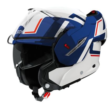 Casque modulable Airoh MATHISSE II GENIUS - Blanc / Bleu Ref : AR1440 