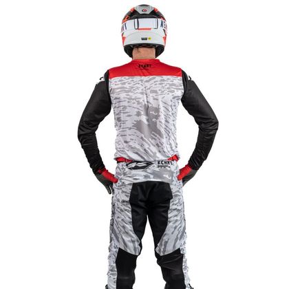 Camiseta de motocross Kenny REPLICA HONDA MOTOBLOUZ SR PERFORMANCE STONE RED 2024 - Blanco / Negro