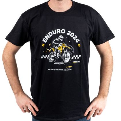 T-Shirt manches courtes Motoblouz ENDURO 2024 - Nero / Giallo Ref : MB0392 