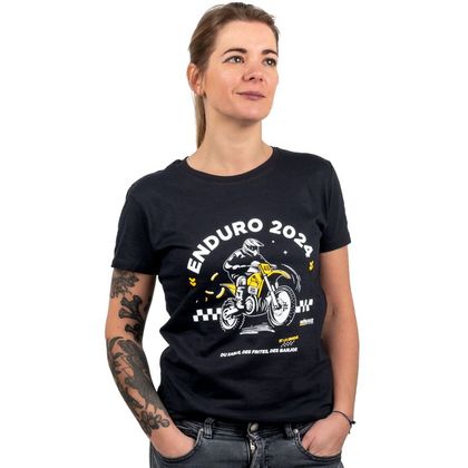 T-Shirt manches courtes Motoblouz ENDURO 2024 FEMME - Noir / Jaune