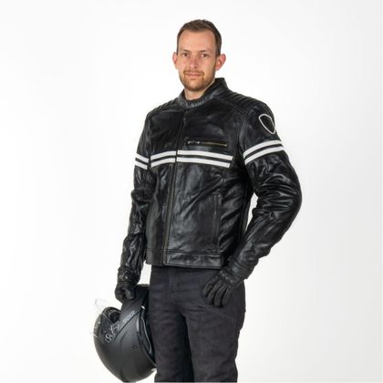 Blouson Moto DXR LEGEND - Noir / Blanc