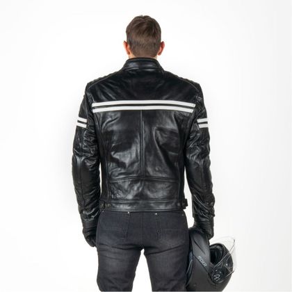 Blouson Moto DXR LEGEND - Noir / Blanc