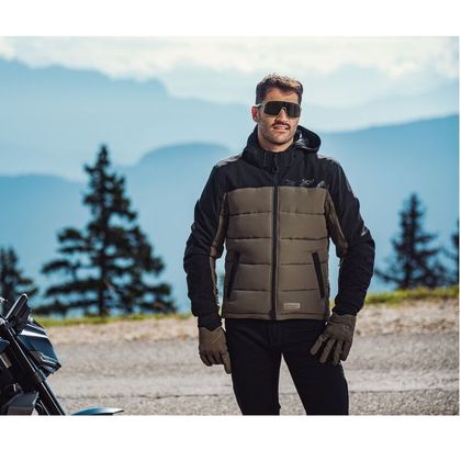 Doudoune moto Ixon ASPEN - Vert / Noir