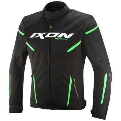 Blouson Moto Ixon STRIKER 2 AIR WATERPROOF - Noir / Vert Ref : IX2108 