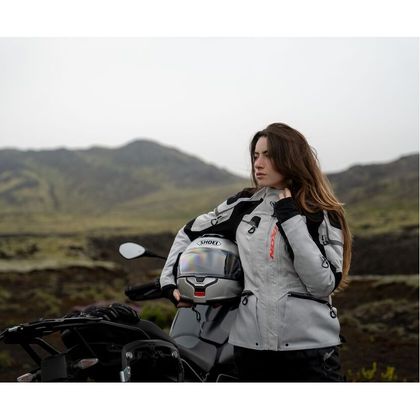 Veste Moto Ixon ODIN LADY - Gris / Noir