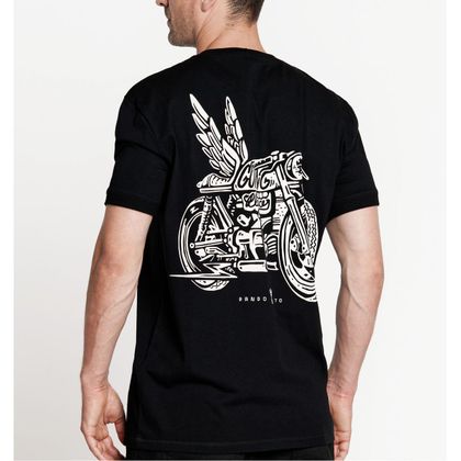 T-Shirt manches courtes Pando Moto MIKE MOTO WING - Noir