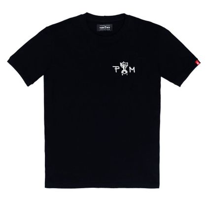 Camiseta de manga corta Pando Moto MIKE RED SKULL - Negro Ref : PAN0086 