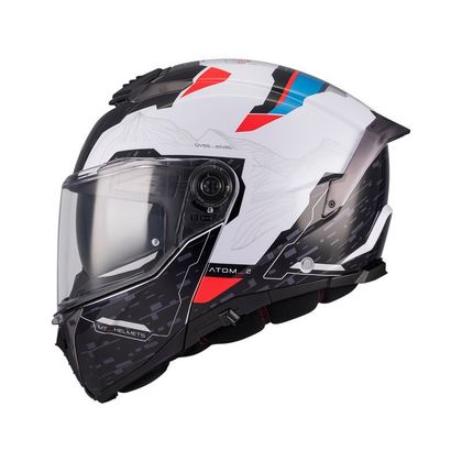 MT HELMETS ATOM 2 SV - HIGHLANDS Modulair helm - Zwart / Wit