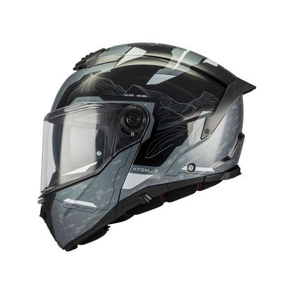MT HELMETS ATOOM 2 SV - HOOGLANDEN Modulaire helm - Zwart / Grijs