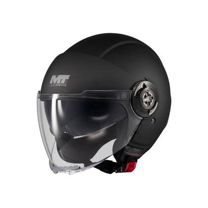 Casque jet MT HELMETS VIALE SV S - PURE - Noir Ref : MTH0188 