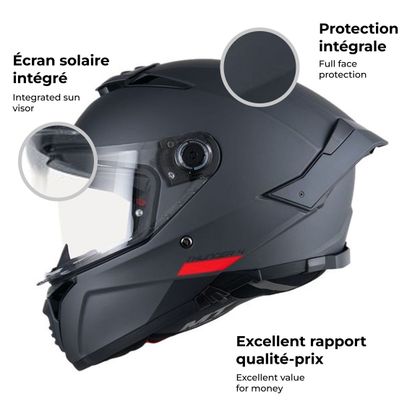 MT HELMETS THUNDER 4 SV - SOLID A12 Integraalhelm - Grijs