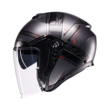 Casque jet AGV IRIDES - ZAGABRIA - Gris / Rouge