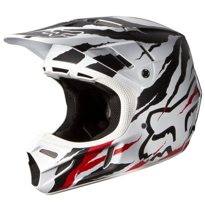 Casque cross Fox V4 FORZAKEN RED/WHITE 