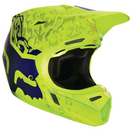 Casque cross Fox V3 CAUZ YELLOW  Ref : FX0775 