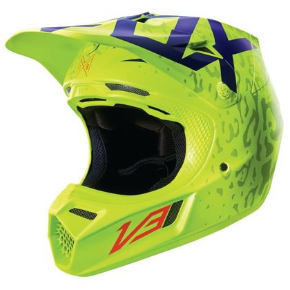 Casque cross Fox V3 CAUZ YELLOW 