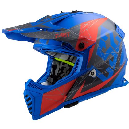Casco de motocross LS2 MX437 - FAST EVO - ALPHA - MATT BLUE 2023 Ref : LS0645 