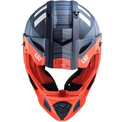 Casco de motocross LS2 MX437 - FAST EVO - XCODE - MATT FLUO ORANGE BLUE 2023