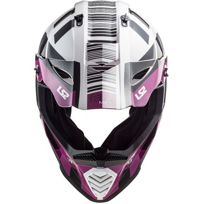 Casco de motocross LS2 MX437 - FAST EVO - XCODE - WHITE VIOLET 2023
