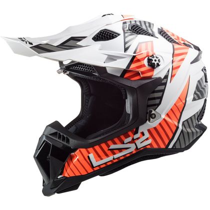 Casco de motocross LS2 MX700 - SUBVERTER EVO MIPS - ASTRO - WHITE ORANGE 2023 - Blanco / Naranja Ref : LS0627 