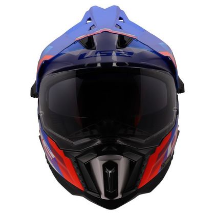 Casque intégral LS2 MX701 EXPLORER HEXA - Blanc / Rouge