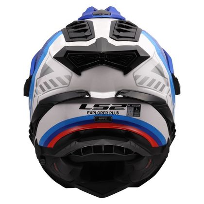 Casque intégral LS2 MX701 EXPLORER HEXA - Blanc / Rouge