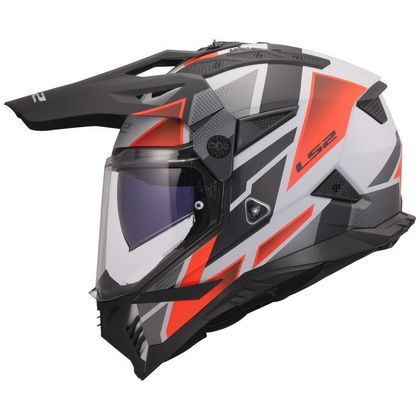 LS2 MX702 PIONEER II BLOCK Integraalhelm - Grijs / Groen