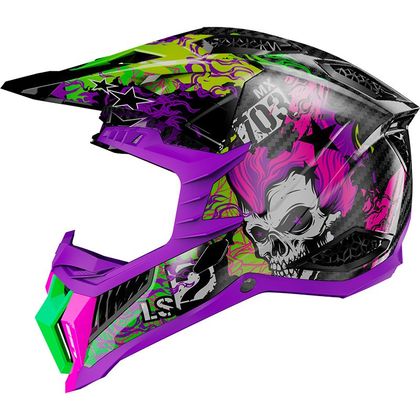 Casco de motocross LS2 MX703 C - X-FORCE - FIRESKULL - VIOLET 2023 - Violeta