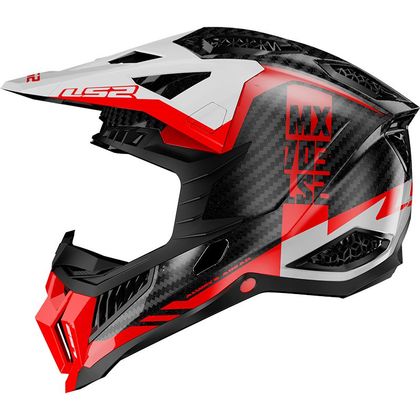 Casque cross LS2 MX703 C - X-FORCE - VICTORY - RED WHITE 2023 - Rouge / Blanc
