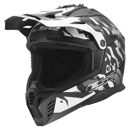 LS2 MX708 FAST II GROTESK 2026 Cross-Helm - Schwarz / Grau