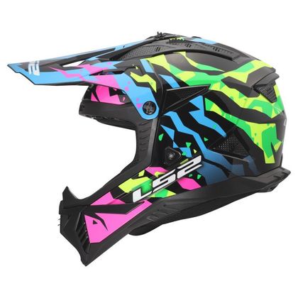 LS2 MX708 FAST II GROTESK 2026 Cross-Helm - Blau / Pinke