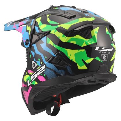 LS2 MX708 FAST II GROTESK 2026 Cross-Helm - Blau / Pinke