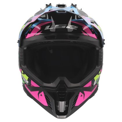 LS2 MX708 FAST II GROTESK 2026 Cross-Helm - Blau / Pinke