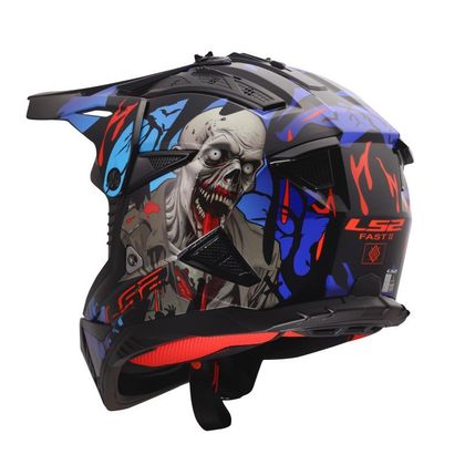 LS2 MX708 FAST II ZOMBIE II 2026 Cross-Helm - Schwarz / Rot