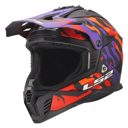 LS2 MX708 FAST II GROTESK 2026 Cross-Helm - Orange / Lila