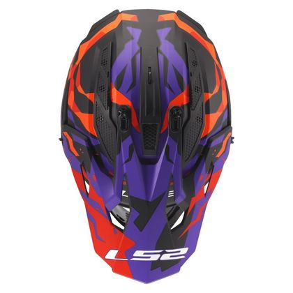 LS2 MX708 FAST II GROTESK 2026 Cross-Helm - Orange / Lila