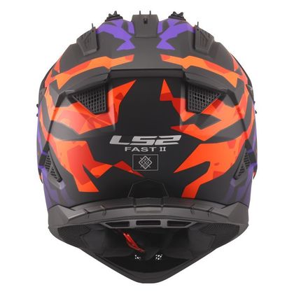 LS2 MX708 FAST II GROTESK 2026 Cross-Helm - Orange / Lila