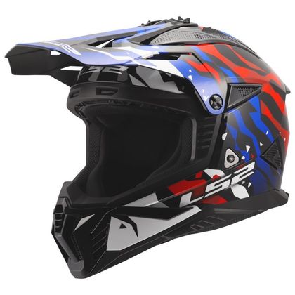 LS2 MX708 FAST II GROTESK 2026 Cross-Helm - Weiß / Blau