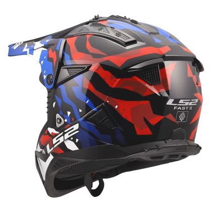 LS2 MX708 FAST II GROTESK 2026 Cross-Helm - Weiß / Blau