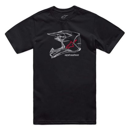 T-Shirt manches courtes Alpinestars MX HELMET CSF - Noir
