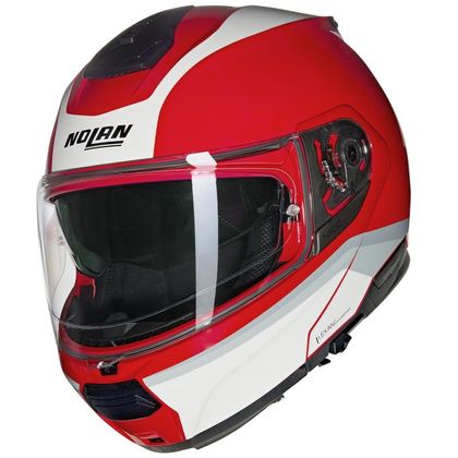 Casque modulable Nolan N100-6 - INCOGNITO - Rouge / Blanc Ref : NL1632 